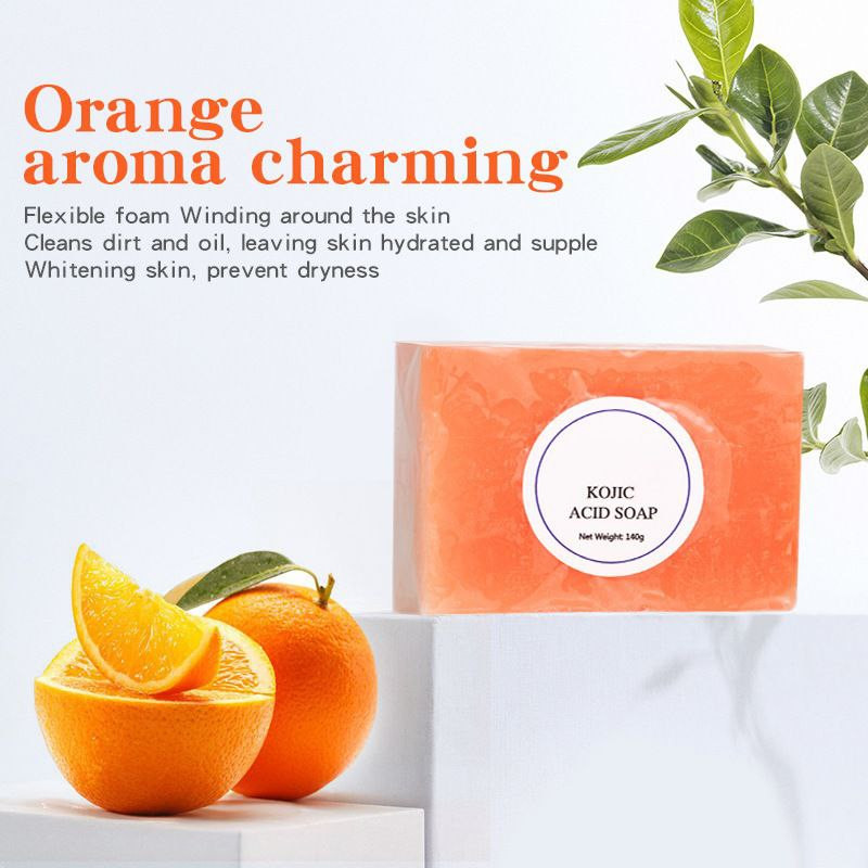 Savon à l'acide kojique Glutathion Savon aux huiles essentielles fait à la main Savon rafraîchissant hydratant éclaircissant 140g