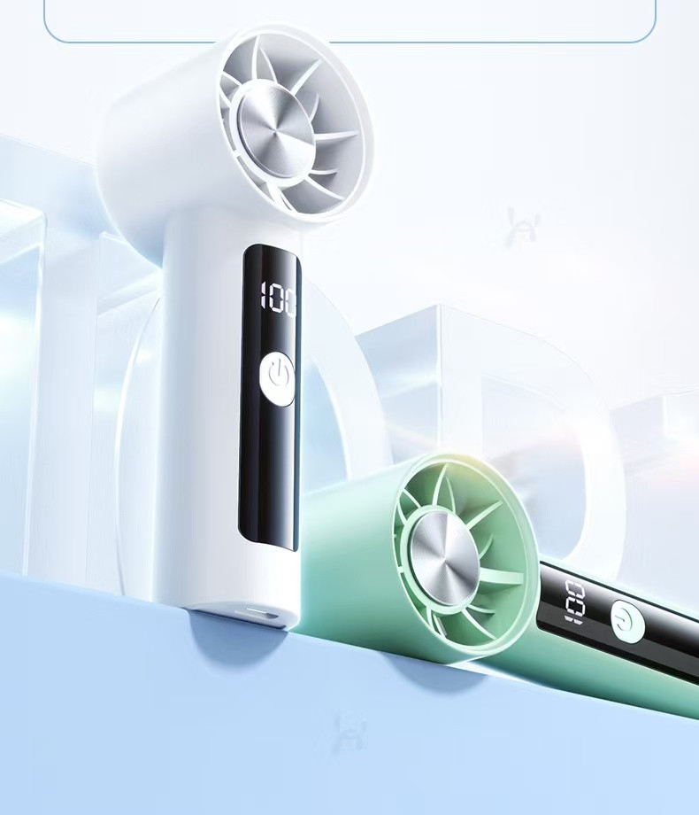 Mini ventilateur à main portable haute performance, compact, ventilo rechargeable et idéal pour le bureau, les voyages et l’extérieur