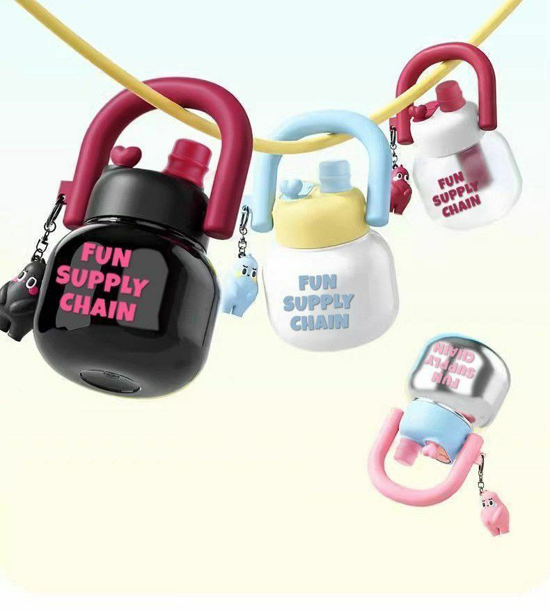 Big Belly Cup gourde Double Brinking Pot de support de grande capacité mignon tonnes pour  hommes et femmes Étudiants à tendance en plastique TRENDY